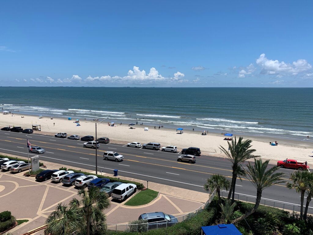 View of Gulf of Mexico from Breakers Condominiums Galveston