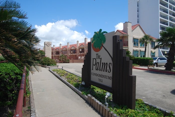 Palms Condominiums entrance
