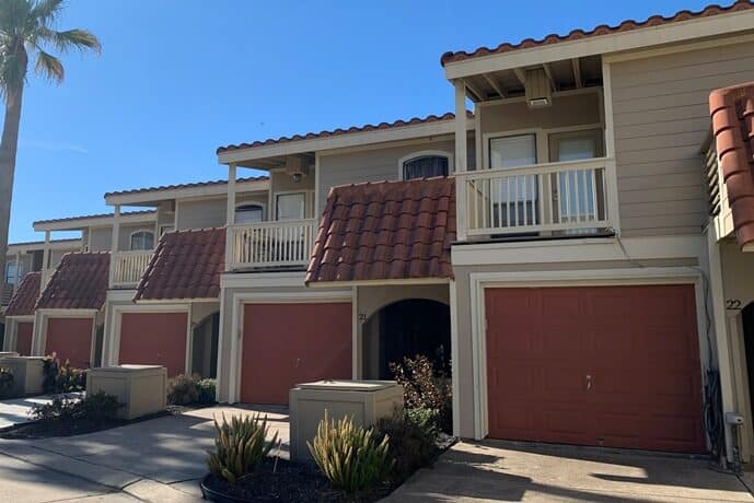 Pirates Cove Townhomes garages