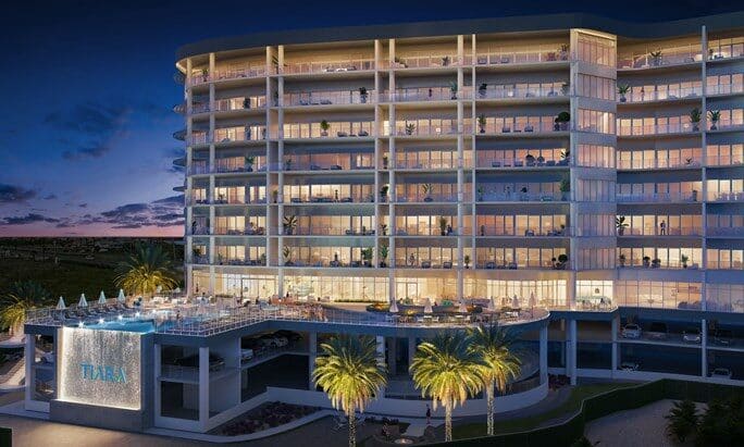 Tiara On The Beach Condominiums beachfront rendering