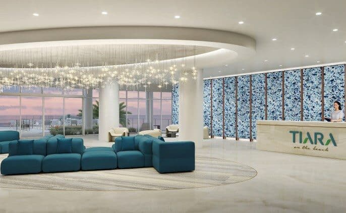 Tiara On The Beach Condominiums lobby rendering