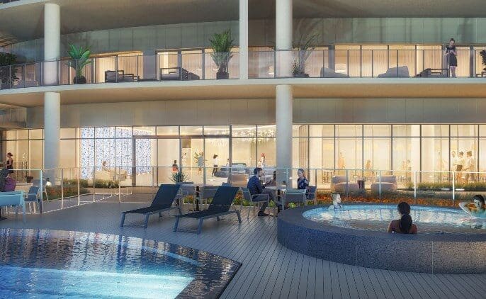 Tiara On The Beach Condominiums swimming pool rendering