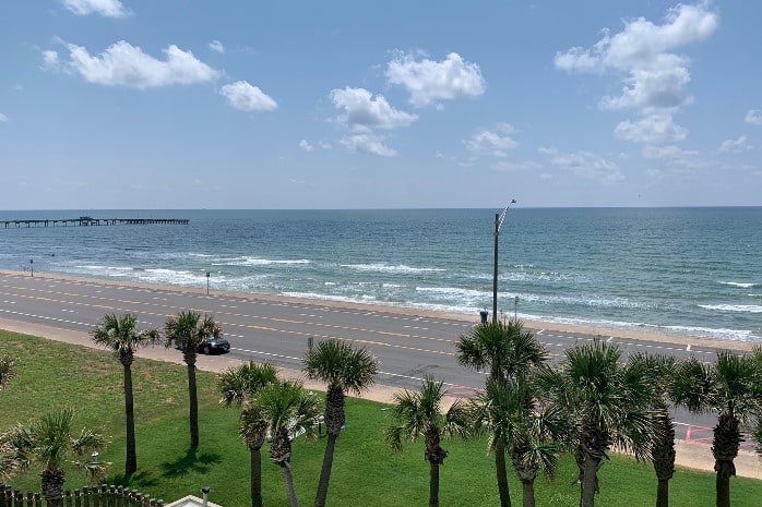View of the Gulf of Mexico from the 4th floor of Ocean Grove Condominiums