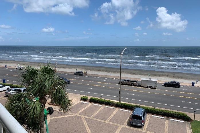 View of Gulf of Mexico from 4th floor at Breakers Condominiums