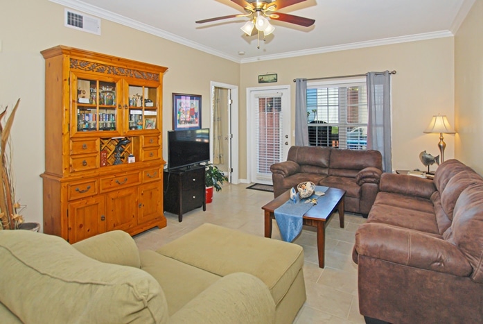 Photo of living room of Dawn Condominiums April Condo Spotlight featured listing