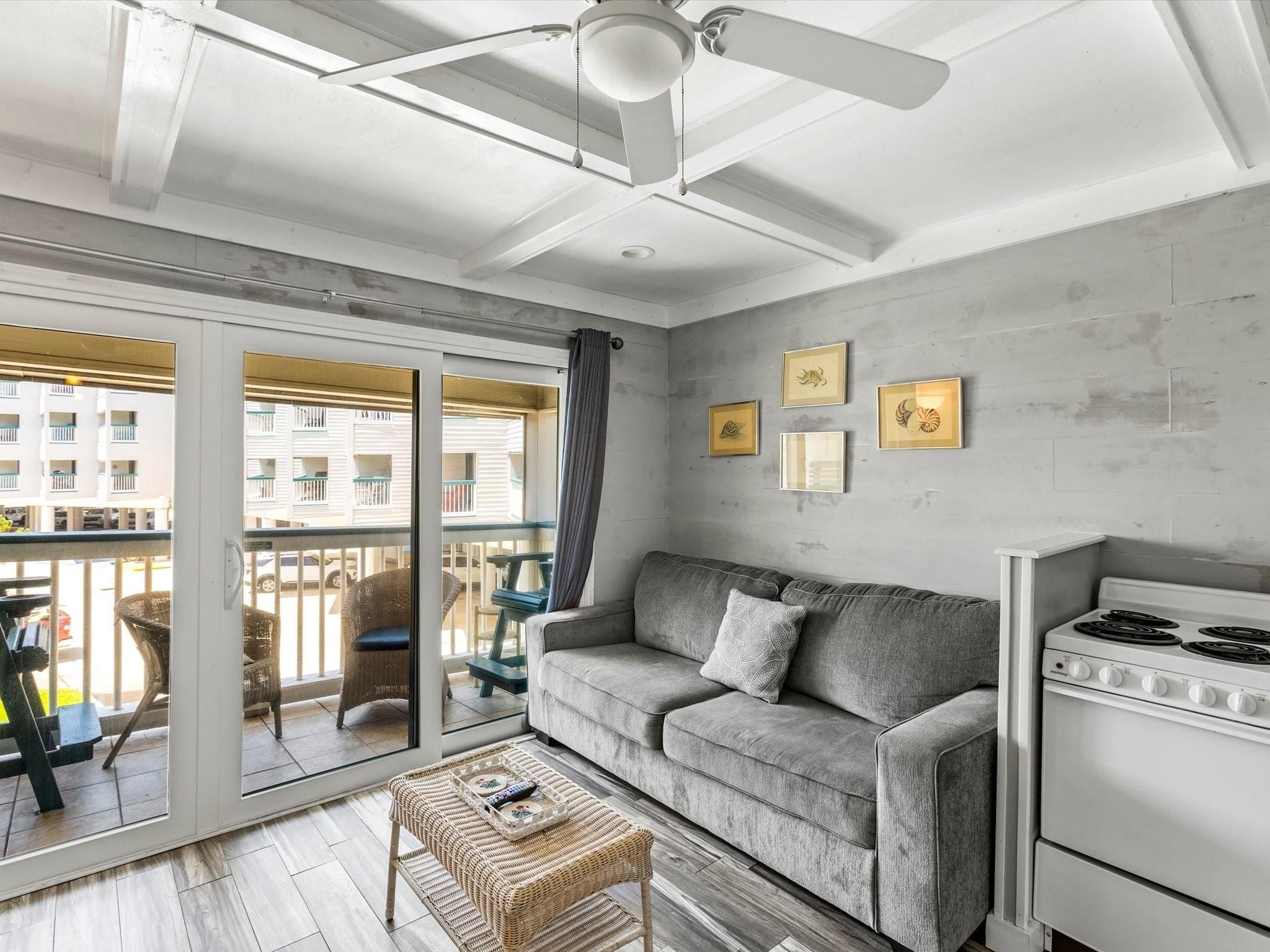 Photo of living room at Casa Del Mar condominiums