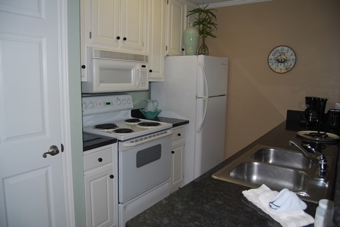 Photo of galley kitchen at Maravilla Condominiums