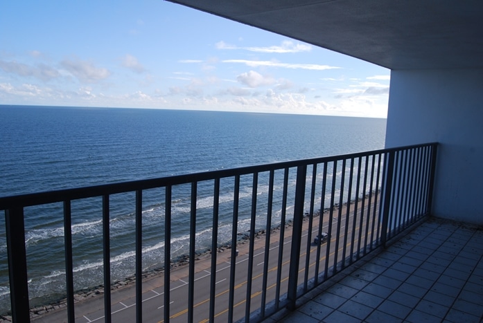 Photo of balcony and view of Gulf from By The Sea Condominiums