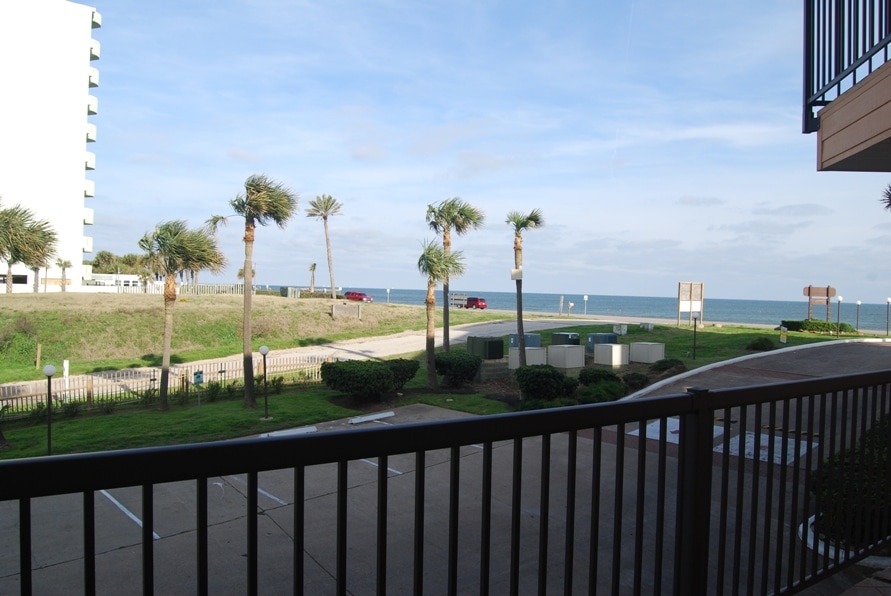 Photo of Gulf view from balcony of east side condo at Maravilla Condominiums