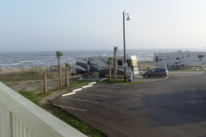 Photo of RV park and Gulf from Seascape Condominiums